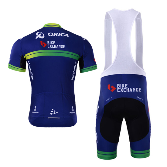 Abbigliamento ORICA bike Exchange 2017 Manica Corta e Pantaloncino Con Bretelle blu - Clicca l'immagine per chiudere